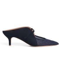 Malone Souliers - Suede Embellished Maureen Arc Heeled Mules 45 - Lyst
