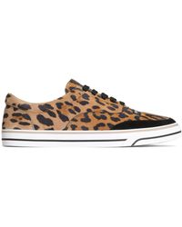 Dolce & Gabbana - Leather Leopard Print Sailing Sneakers - Lyst