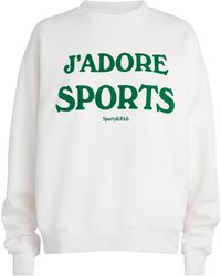 Sporty & Rich - Cotton J'Adore Sweatshirt - Lyst