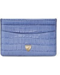 Aspinal of London - Croc-Embossed Slim Card Holder - Lyst