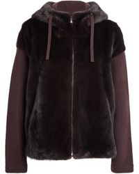 Yves Salomon - Wool-Blend Mink Front Hoodie - Lyst