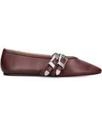Le Monde Beryl - Leather Buckle Claudia Ballet Flats - Lyst