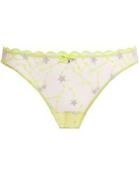 Fleur du Mal - Silk Embroidered Étoile Thong - Lyst