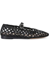 Le Monde Beryl Woven Mary Jane Ballet Flats in Black | Lyst