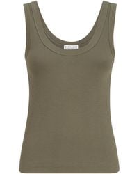 Brunello Cucinelli - Stretch-Cotton Tank Top - Lyst