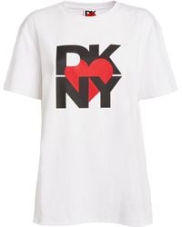 DKNY - Oversized Logo T-shirt - Lyst