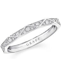 Graff - White Gold And Diamond Laurence Signature Band (2.3mm) - Lyst