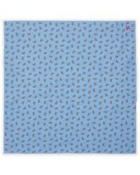 Isaia - Silk Printed Pocket Square - Lyst
