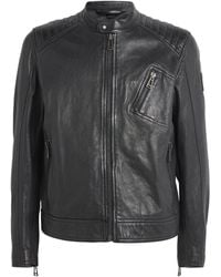 Belstaff - Cheviot Leather V Racer Jacket - Lyst