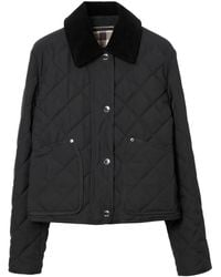 Burberry - Quilted Cropped Barn Jacket - Lyst