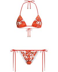Dolce & Gabbana - Majolica Triangle Bikini - Lyst