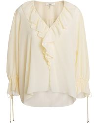 Chloé - Organic Silk Off-The-Shoulder Blouse - Lyst