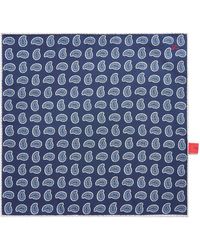 Isaia - Paisley Print Pocket Square - Lyst