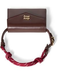 Miu Miu - Leather Chain Wallet - Lyst