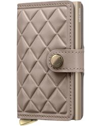 Secrid - Leather Diamond-Embossed Miniwallet - Lyst