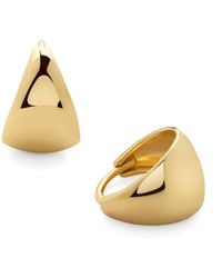 Monica Vinader - Vermeil Tapered Huggie Earrings - Lyst