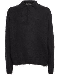 AURALEE - Super Kid Mohair-Wool Brushed Polo Sweater - Lyst