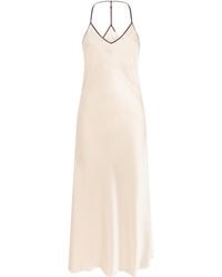 Olivia Von Halle - Silk Gala Slip Midi Dress - Lyst