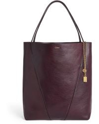 Chloé - Large Leather Spin Tote Bag - Lyst