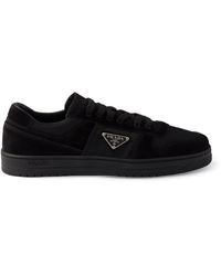 Prada - Downtown Re Nylon And Suede Trainers - Lyst