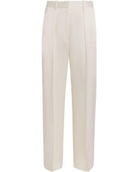 Victoria Beckham - Satin Wide-Leg Trousers - Lyst