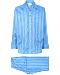Derek Rose - Lingfield Cotton Stripe Pyjama Set - Lyst
