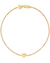 Astrid & Miyu - Plated Love Heart Charm Bracelet - Lyst