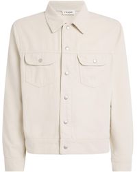 FRAME - Cotton Canvas Trucker Jacket - Lyst