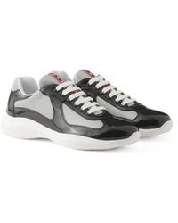Prada - Patent Leather-Blend America's Cup Sneakers - Lyst