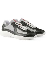 Prada - Patent Leather-Blend America's Cup Sneakers - Lyst
