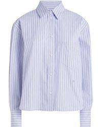 Victoria Beckham - Cotton Stripe Cropped Ellys Shirt - Lyst