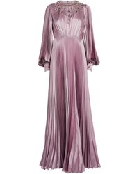 Andrew Gn Embellished Gown - Purple