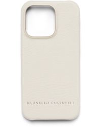 Brunello Cucinelli - Leather Iphone 14 Pro Max Case - Lyst