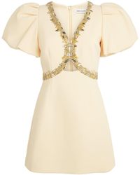 Rebecca Vallance - Puff-Sleeve Alexandrite Mini Dress - Lyst