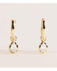 Harrods - And Diamond Hoop Earrings - Lyst