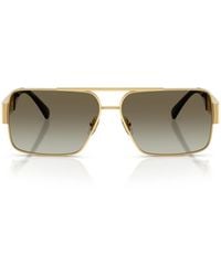 Versace - Wire-Frame Rectangular Sunglasses - Lyst