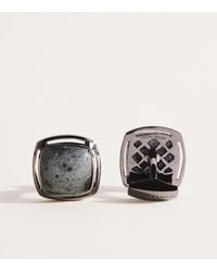 Tateossian - Sterling And Hematite Cushion Cufflinks - Lyst
