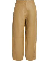 Yves Salomon - Leather Cropped Trousers - Lyst