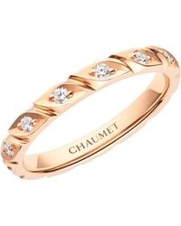 Chaumet - And Diamond Torsade De Wedding Band - Lyst