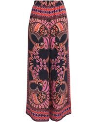 Lug Von Siga - Printed Madison Wide-Leg Trousers - Lyst