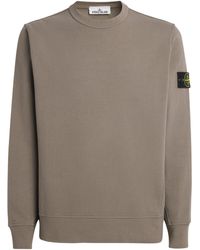 Stone Island - Ribbed Compass Patch Sweatshirt - Lyst