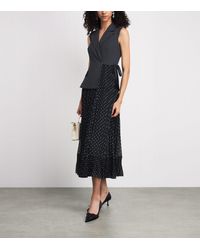 chinese dress ladies Sandrine Midi Dress in Mini Navy Polka Dot main image 1