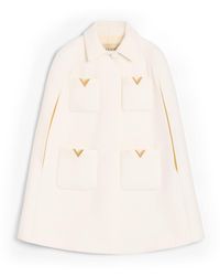 Valentino - Wool-Silk Cape - Lyst