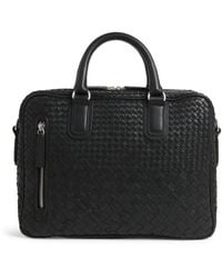 Officine Creative - Leather Woven Armor Briefcase - Lyst