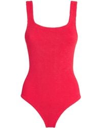 Hunza G - Coverage Square-Neck Swimsuit - Lyst