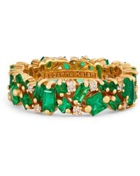 Suzanne Kalan - Diamond And Emerald La Fantaisie Eternity Ring - Lyst
