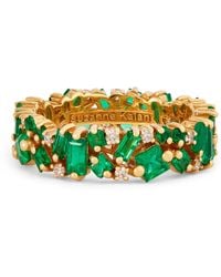 Suzanne Kalan - Diamond And Emerald La Fantaisie Eternity Ring - Lyst
