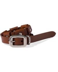 Miu Miu - Calfskin Buckle-Detail Bracelet - Lyst