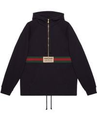Gucci - Web With Vintage Logo Sweatshirt - Lyst