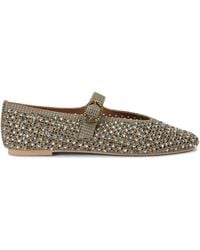 Kurt Geiger - Suede Embellished Mayfair Ballet Flats - Lyst
